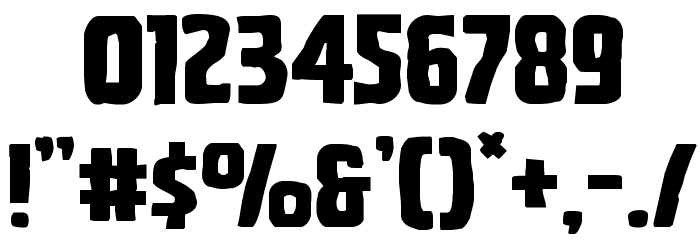 Ghoulish Intent Expanded Font OTHER CHARS