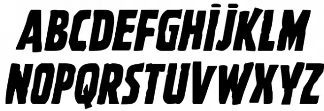 Ghoulish Intent Italic خط أحرف صغيرة