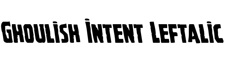 Ghoulish Intent Leftalic  font caratteri gratis