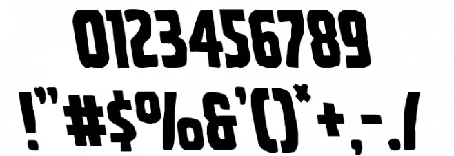 Ghoulish Intent Leftalic Font OTHER CHARS