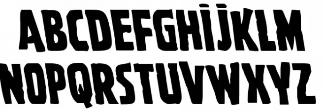 Ghoulish Intent Leftalic Font Litere mici
