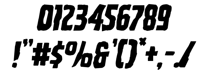 Ghoulish Intent Mangled Italic Font OTHER CHARS