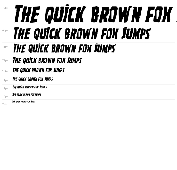 Ghoulish Intent Mangled Italic Waterfall