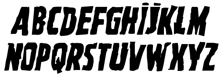 Ghoulish Intent Mangled Italic Font LOWERCASE