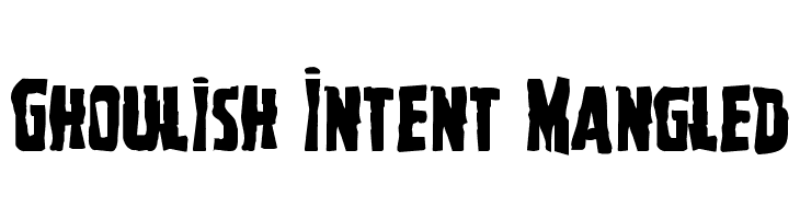 Ghoulish Intent Mangled  免费字体下载