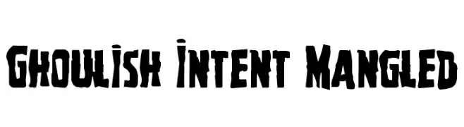 Ghoulish Intent Mangled  font caratteri gratis