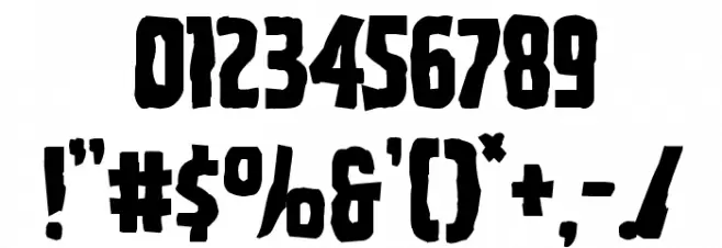 Ghoulish Intent Mangled Font OTHER CHARS