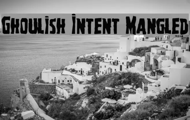 Ghoulish Intent Mangled Font examples