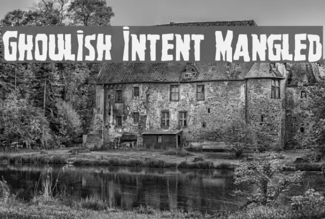 Ghoulish Intent Mangled Font examples