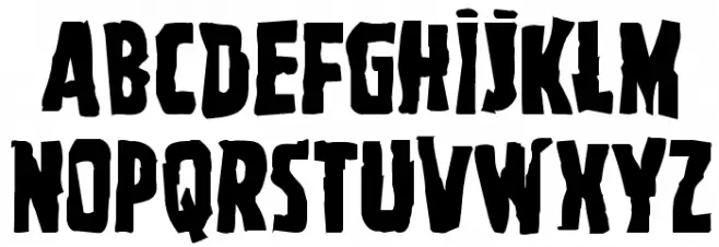 Ghoulish Intent Mangled フォント 小文字
