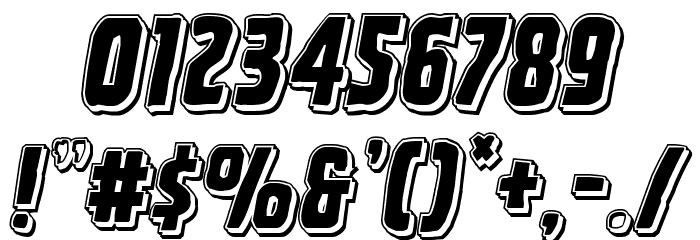 Ghoulish Intent Punch Italic Font OTHER CHARS