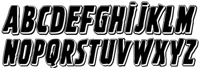Ghoulish Intent Punch Italic Fonte MAIÚSCULAS
