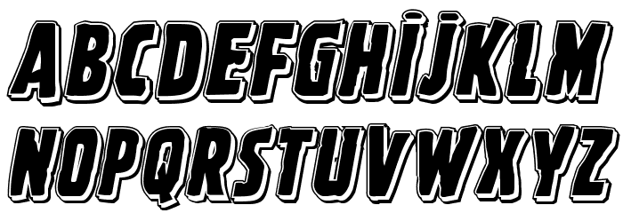 Ghoulish Intent Punch Italic Font LOWERCASE