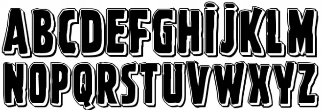 Ghoulish Intent Punch フォント 大文字
