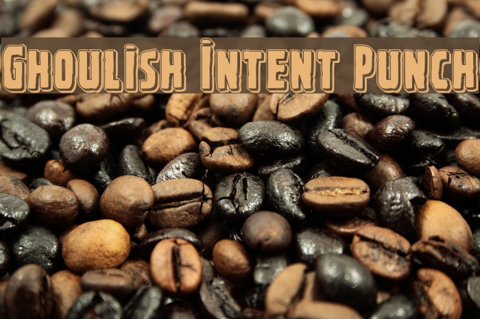 Ghoulish Intent Punch Font examples