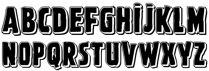 Ghoulish Intent Punch Font LOWERCASE
