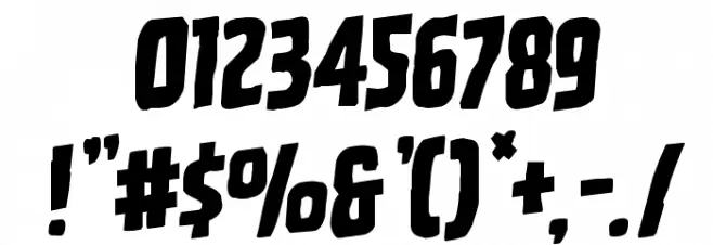 Ghoulish Intent Rotalic Font OTHER CHARS