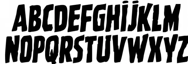 Ghoulish Intent Rotalic Font Litere mari