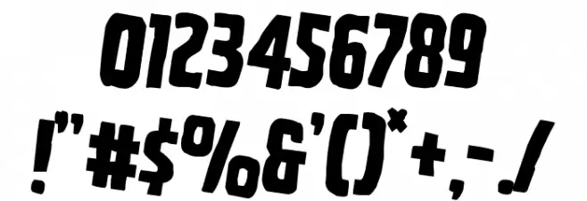 Ghoulish Intent Rotated 2 Font OTHER CHARS