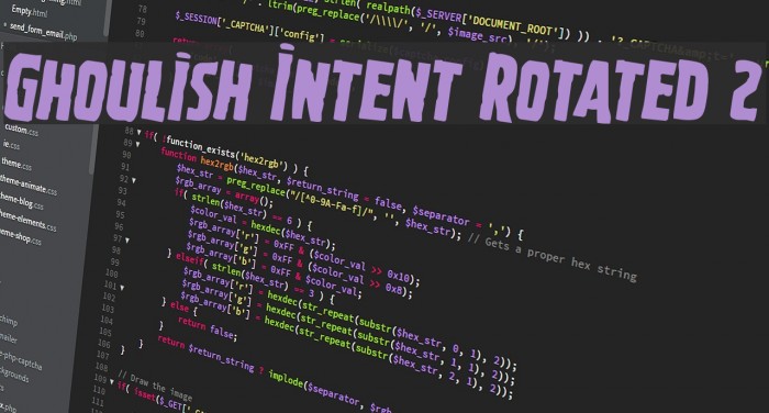 Ghoulish Intent Rotated 2 Font examples