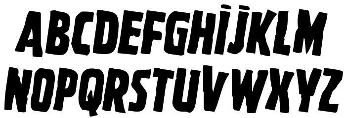 Ghoulish Intent Rotated 2 Font LOWERCASE