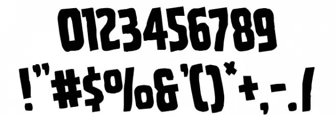 Ghoulish Intent Rotated Font OTHER CHARS