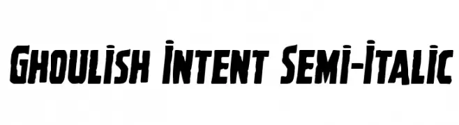 Ghoulish Intent Semi-Italic  font caratteri gratis