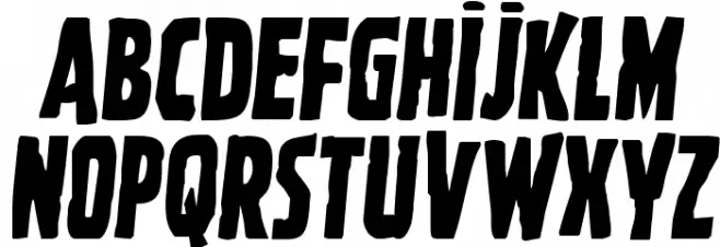 Ghoulish Intent Semi-Italic フォント 大文字