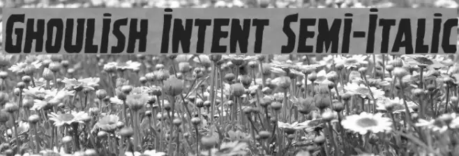 Ghoulish Intent Semi-Italic Font examples