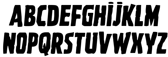 Ghoulish Intent Semi-Italic Font LOWERCASE