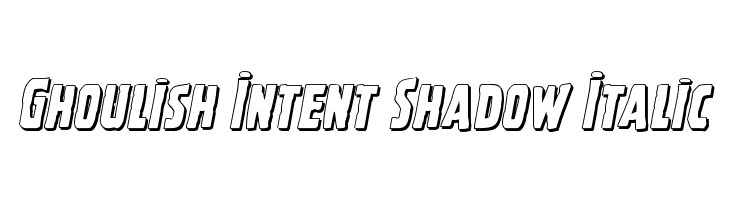 Ghoulish Intent Shadow Italic  Fuentes Gratis Descargar