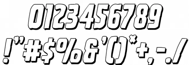 Ghoulish Intent Shadow Italic फ़ॉन्ट अन्य घर का काम