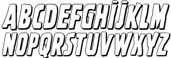 Ghoulish Intent Shadow Italic Polices MAJUSCULES