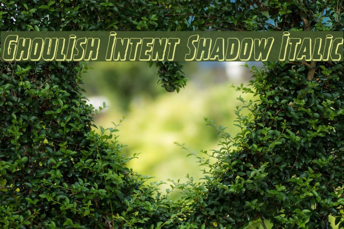 Ghoulish Intent Shadow Italic फ़ॉन्ट examples
