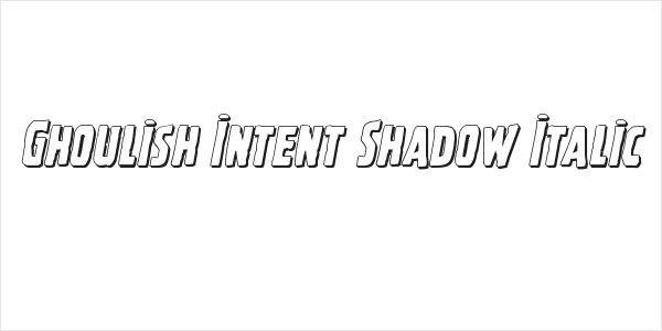 Ghoulish Intent Shadow Italic Logo