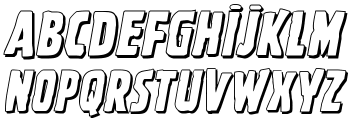 Ghoulish Intent Shadow Italic फ़ॉन्ट लोअरकेस