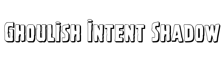 Ghoulish Intent Shadow Font