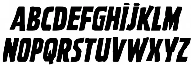 Ghoulish Intent Shift Italic フォント 小文字