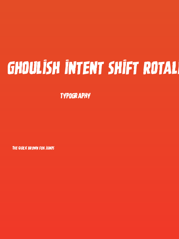 Ghoulish Intent Shift Rotalic Poster