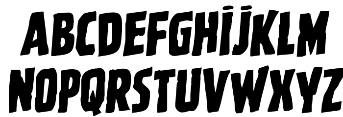 Ghoulish Intent Shift Rotalic Font LOWERCASE