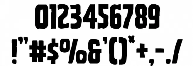 Ghoulish Intent Shift Font OTHER CHARS