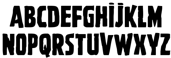 Ghoulish Intent Shift Font LOWERCASE