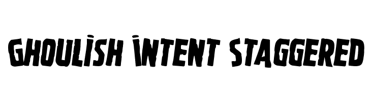 Ghoulish Intent Staggered Font