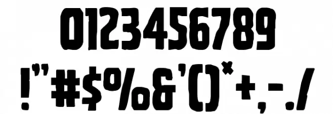 Ghoulish Intent Staggered Font OTHER CHARS