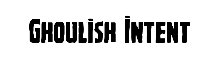 Ghoulish Intent  font caratteri gratis