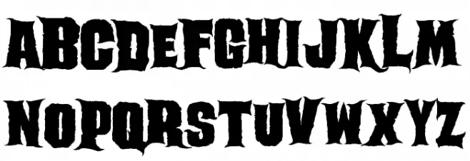 Ghoulish Schriftart Groß