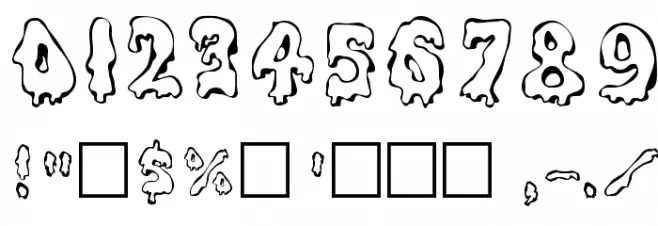 Ghouly Caps Font Alte caractere