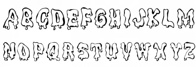 Ghouly Caps Font UPPERCASE