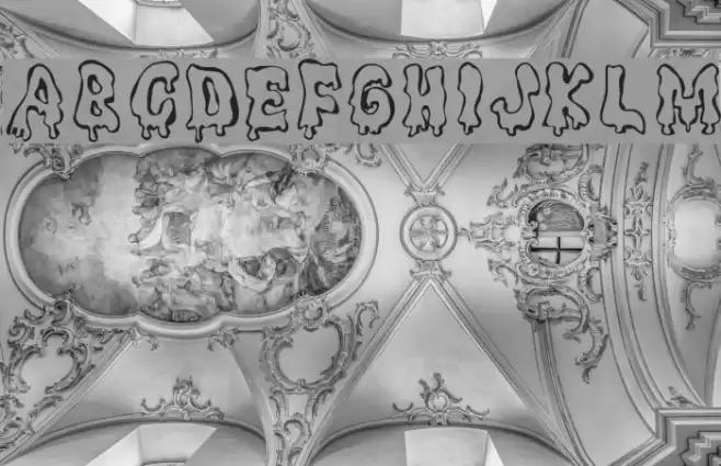 Ghouly Caps Font examples