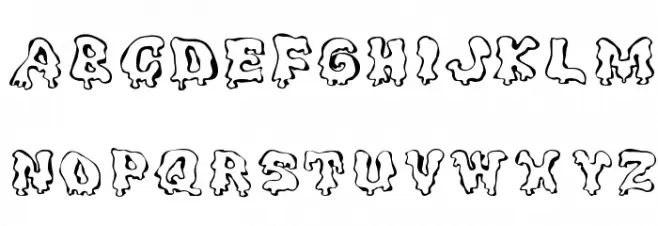 Ghouly Caps Caratteri MINUSCOLO